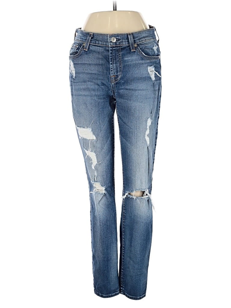 Pre-owned 7 For All Mankind Jeans In Blue