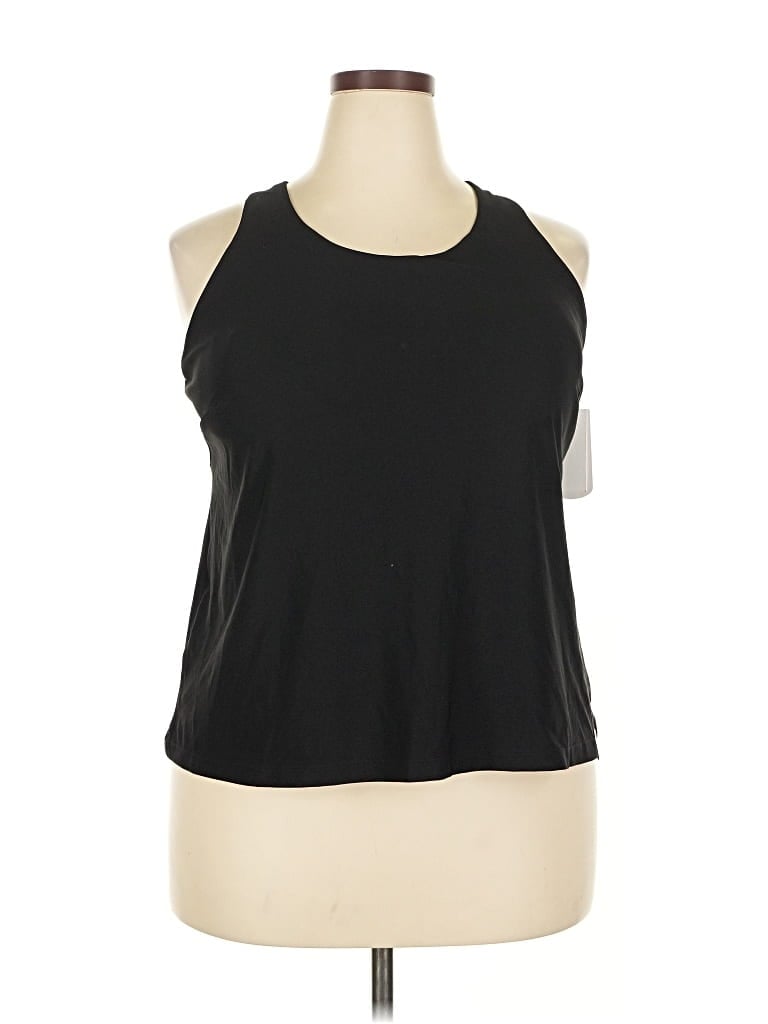 Xersion Tank Top Black Halter Neckline Tops In Black