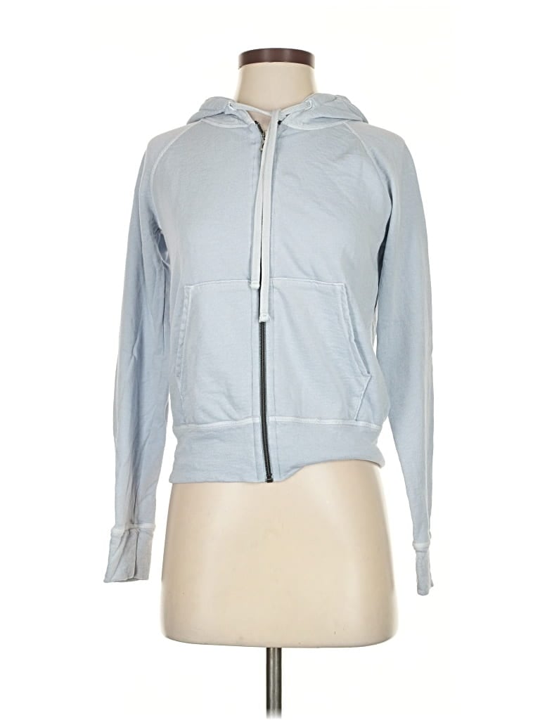 Pre-owned James Perse Zip Up Hoodie In Blue