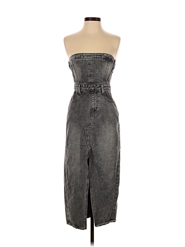 Pre-owned Boohoo Cocktail Dress In Gray