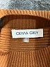 Olivia Grey Brown Turtleneck Sweater Size L - photo 7