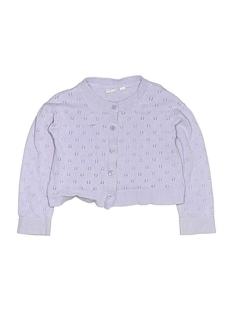 Pre-owned Gap Kids' Cardigan Sweater In Purple