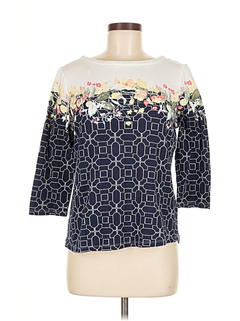 Pre-owned Charter Club 3/4 Sleeve T-shirt In Blue