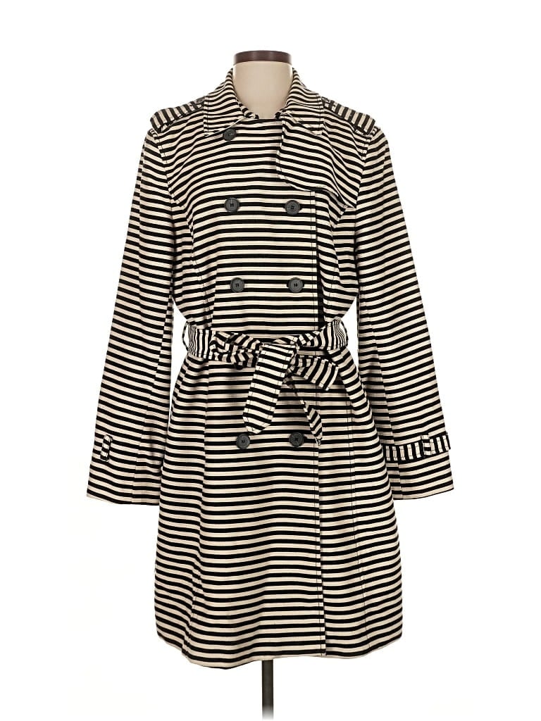 Pre-owned Ann Taylor Loft Coat In White