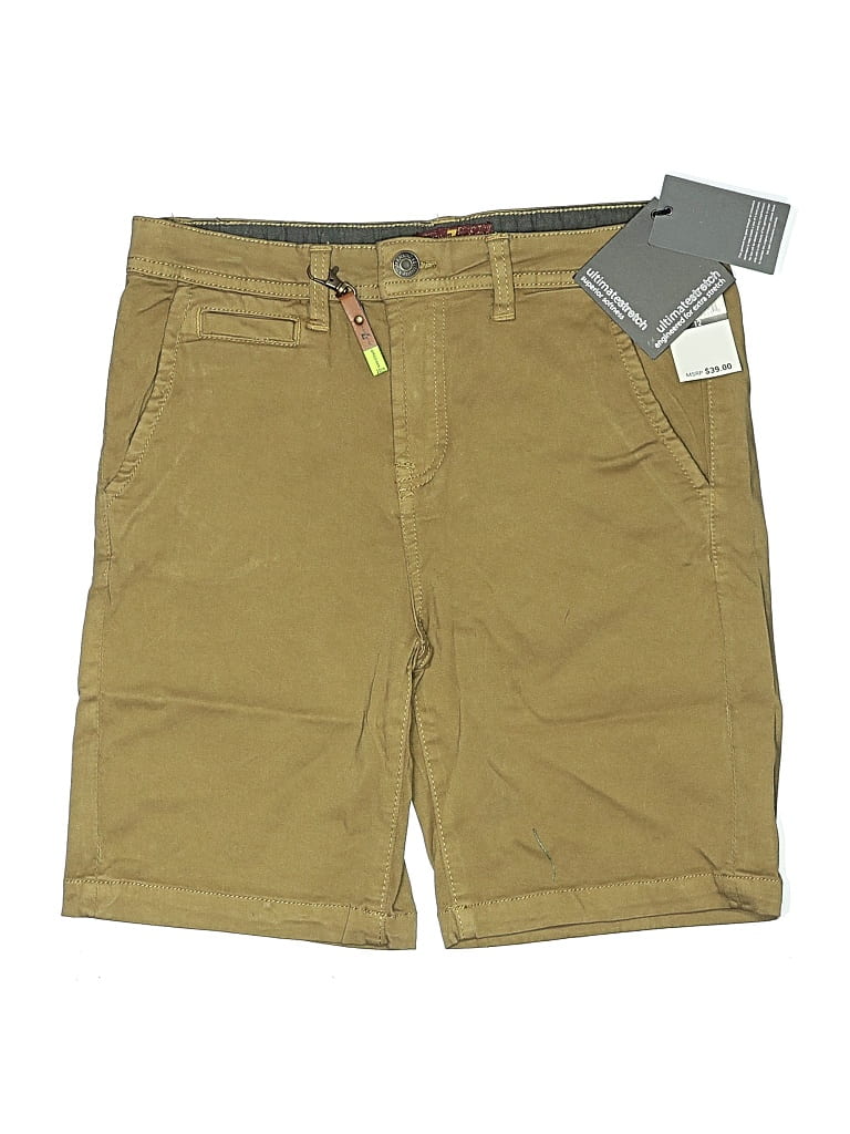 Pre-owned 7 For All Mankind Kids' Khaki Shorts In Brown