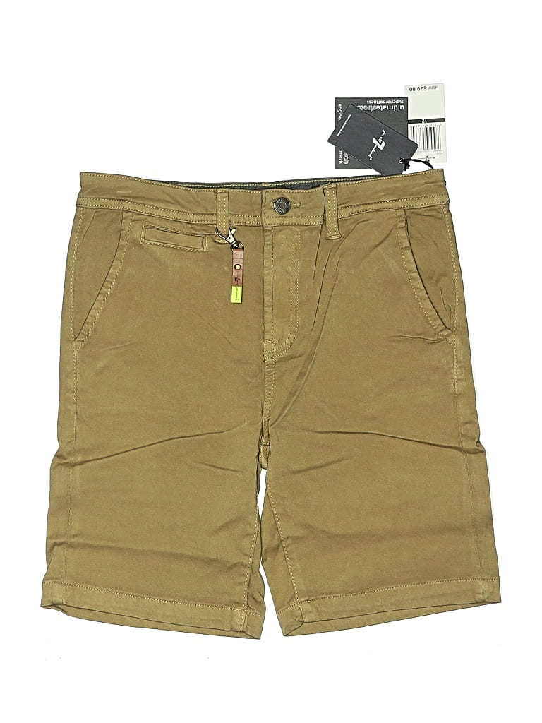 Pre-owned 7 For All Mankind Kids' Khaki Shorts In Brown
