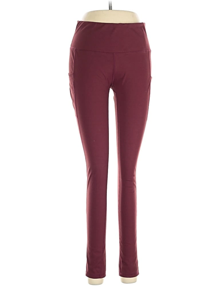 Pre-owned Assorted Brands Active Pants In Burgundy