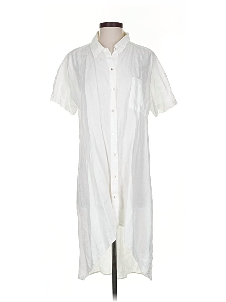 Pre-owned Eileen Fisher Casual Dress In White