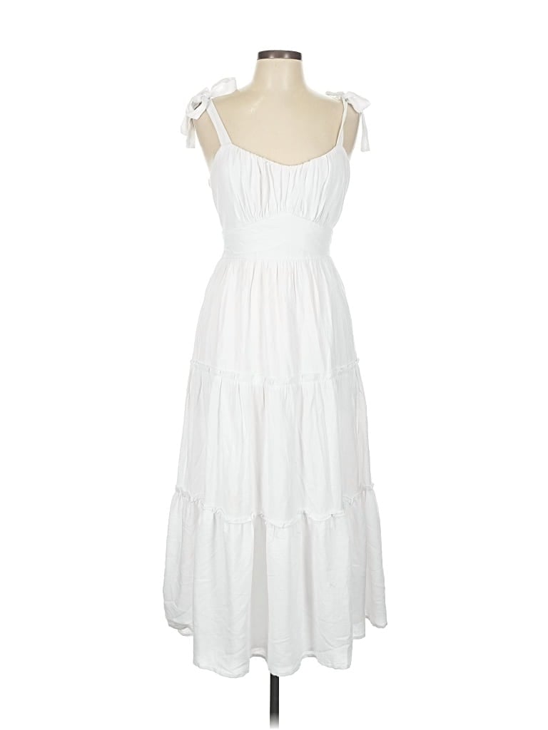 Pre-owned Trixxi Casual Dress In White