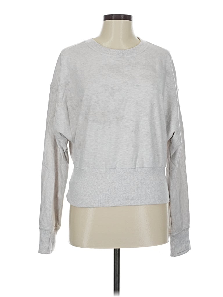 Pre-owned Athleta Sweatshirt In Silver