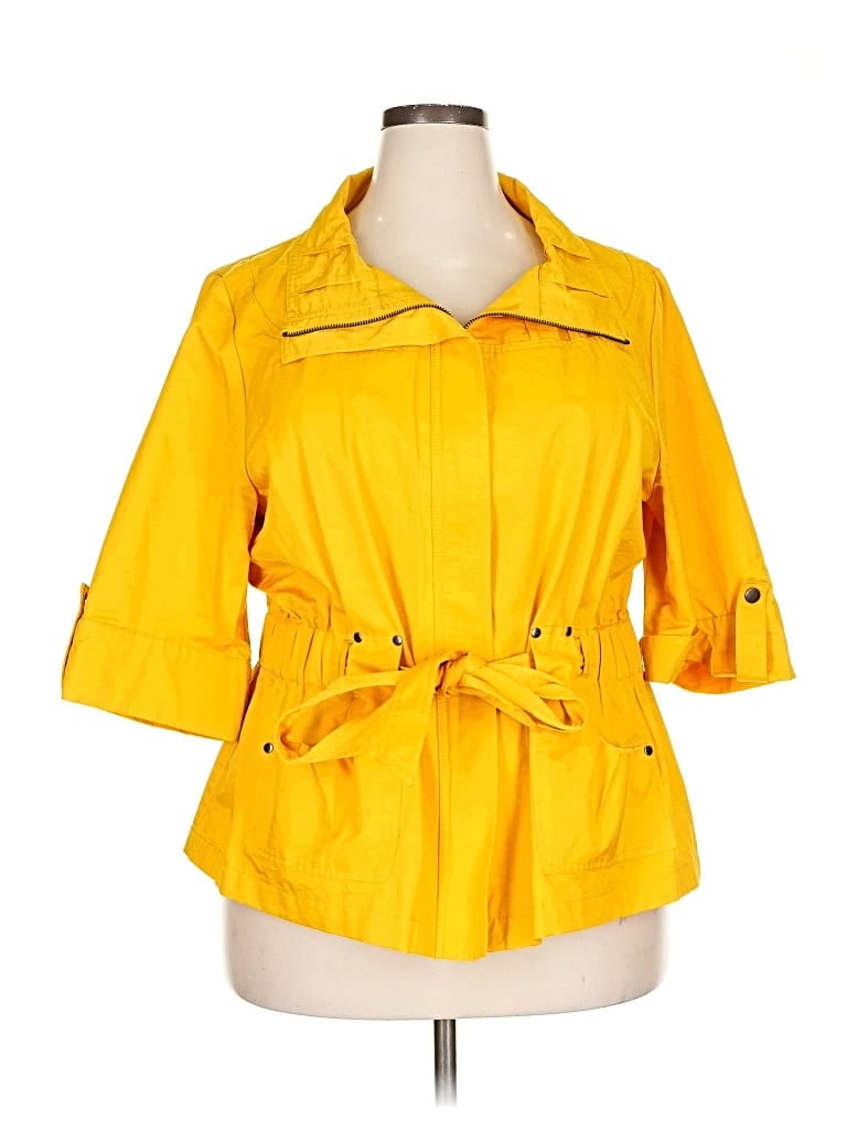 Pre-owned Assorted Brands Raincoat In Yellow