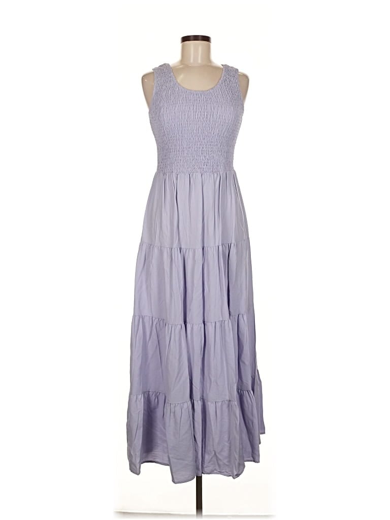 Pre-owned Fashion Casual Dress In Purple