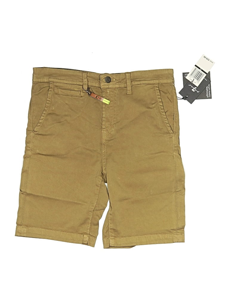 Pre-owned 7 For All Mankind Kids' Khaki Shorts In Brown