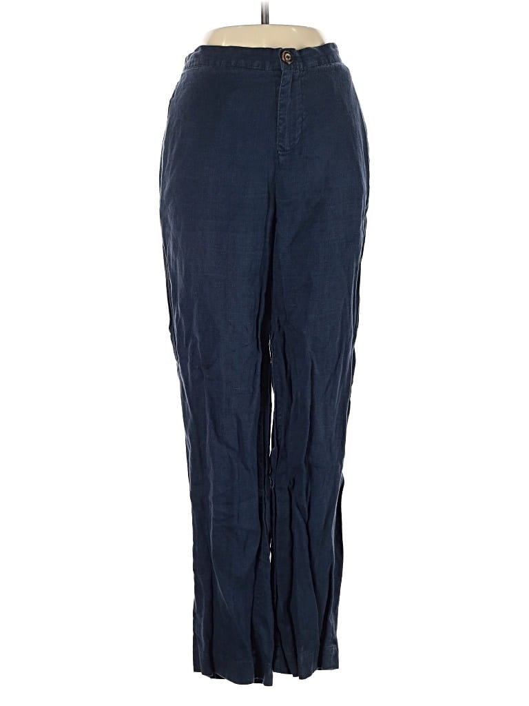 Pre-owned Kate Hill Linen Pants In Blue