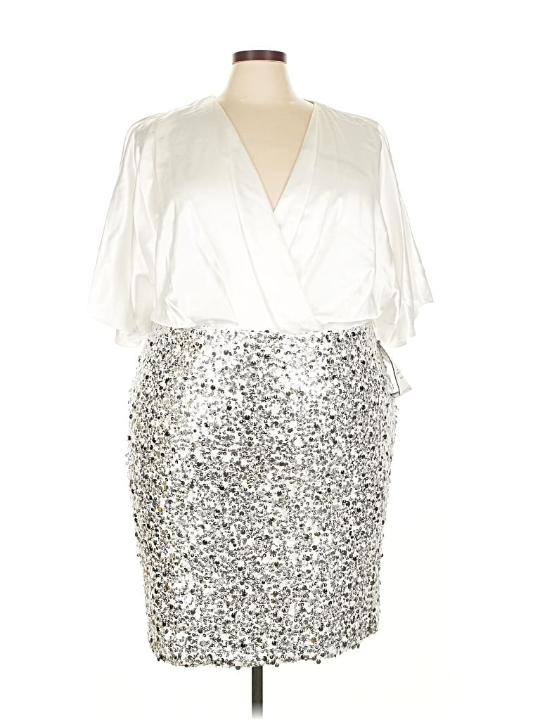 Pre-owned Eliza J Cocktail Dress In Silver