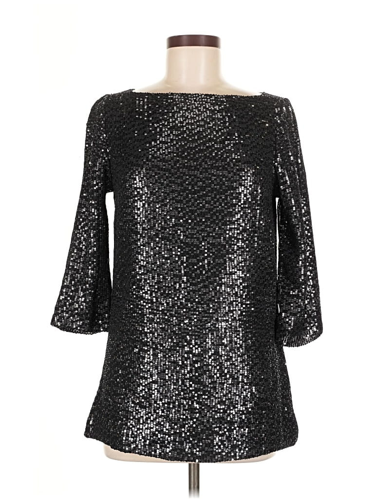 Pre-owned Tory Burch 3/4 Sleeve Blouse In Black