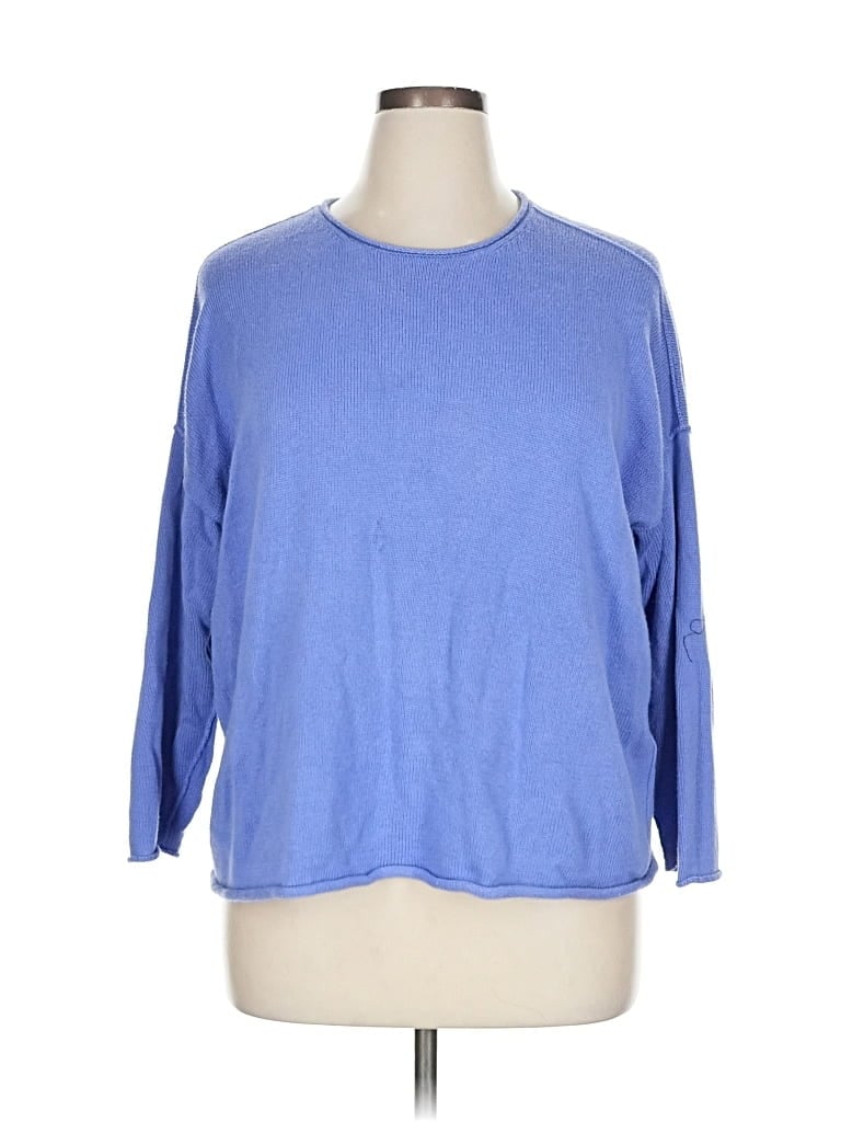 Pre-owned Eileen Fisher Pullover Sweater In Blue