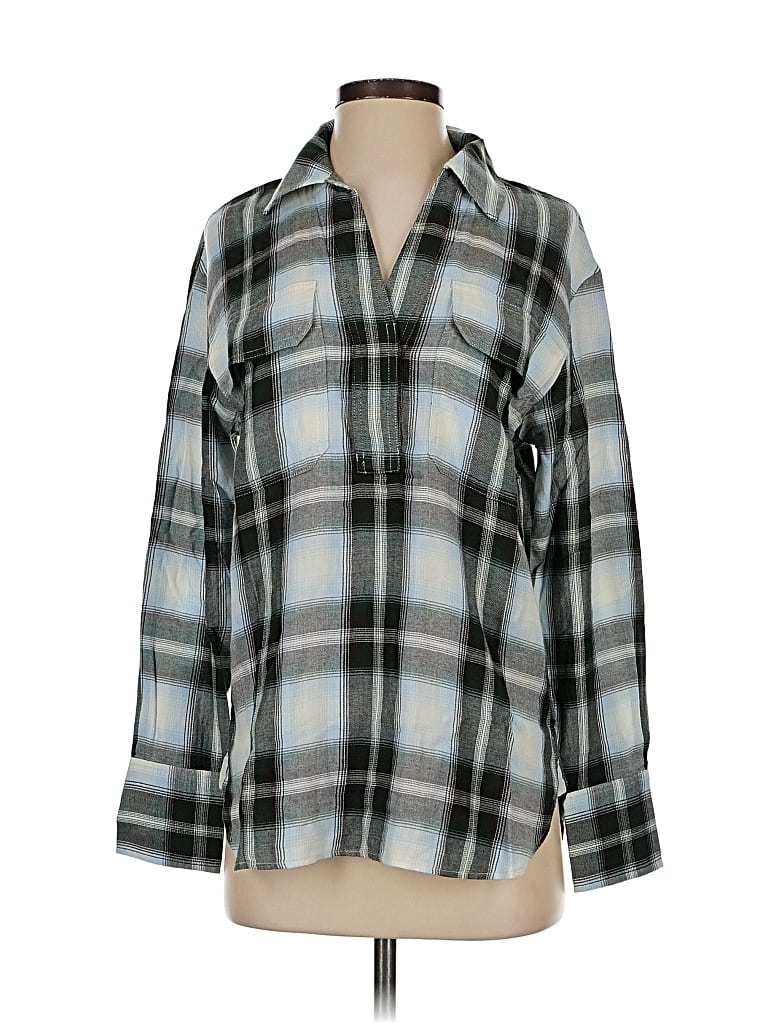 Pre-owned Madewell 3/4 Sleeve Blouse In Gray