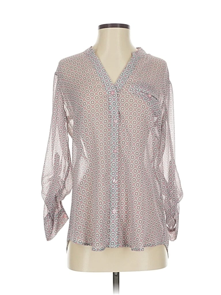 Pre-owned Kut From The Kloth 3/4 Sleeve Blouse In Gray