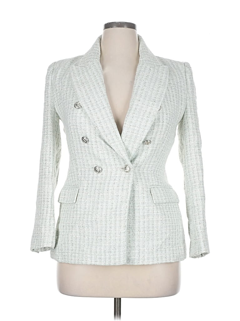 Pre-owned Zara Blazer Jacket In White
