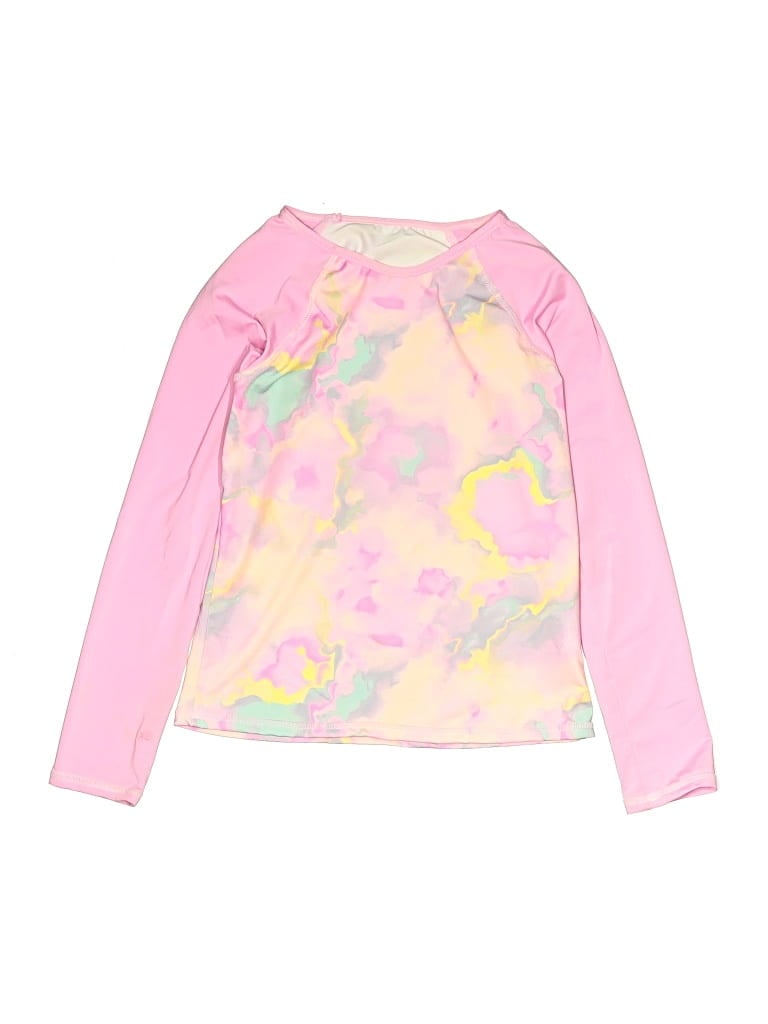 Pre-owned Lands' End Kids' Long Sleeve T-shirt In Pink