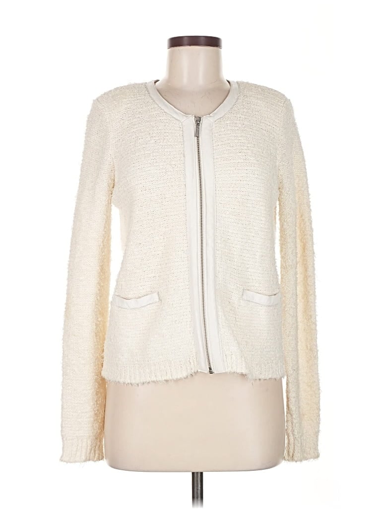 Pre-owned Joie Cardigan Sweater In White