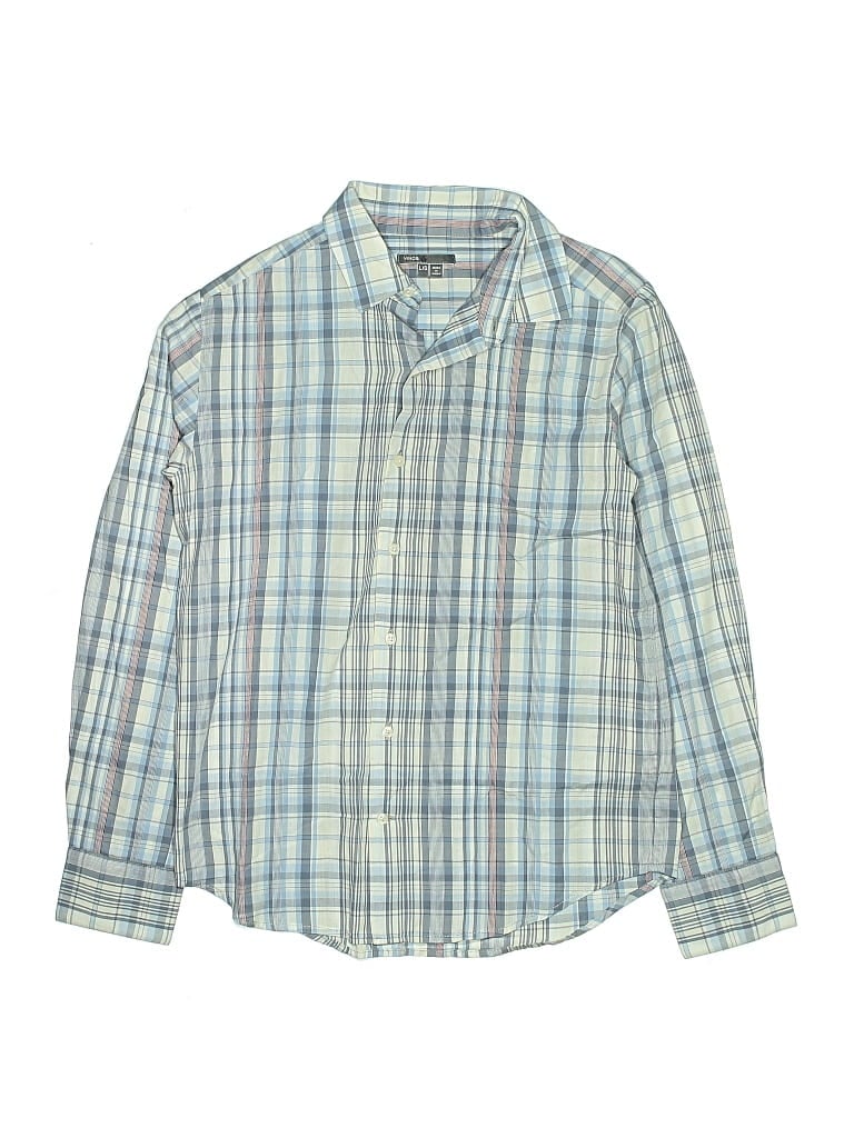 Pre-owned Vince Kids' Long Sleeve Button Down Shirt In Blue