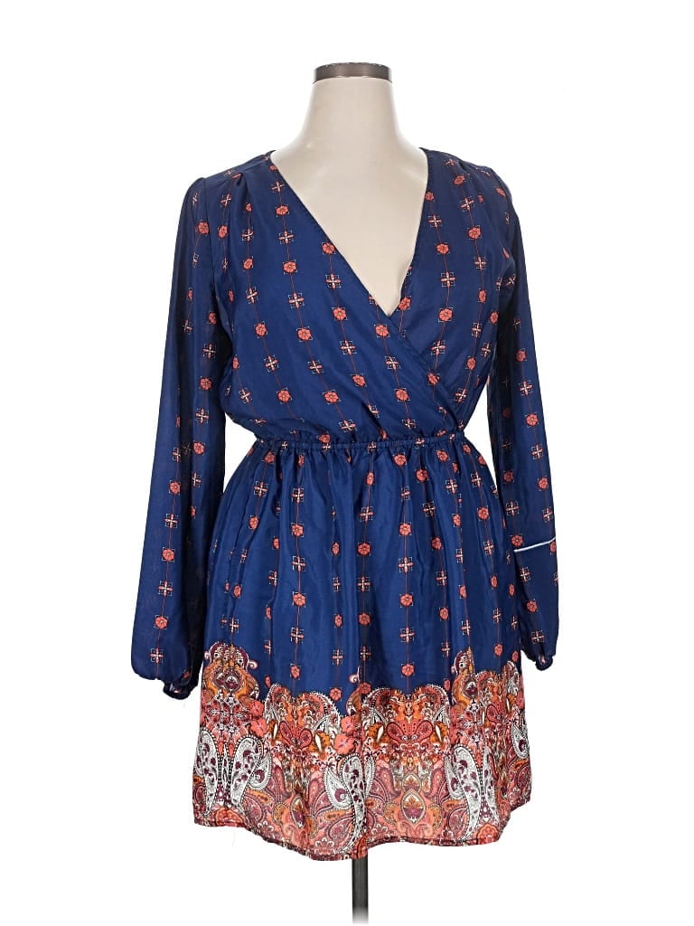 Pre-owned Almost Famous Casual Dress In Blue
