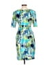 Connected Apparel 100% Polyester Graphic Blue Cocktail Dress Size 10 (petite) - photo 2