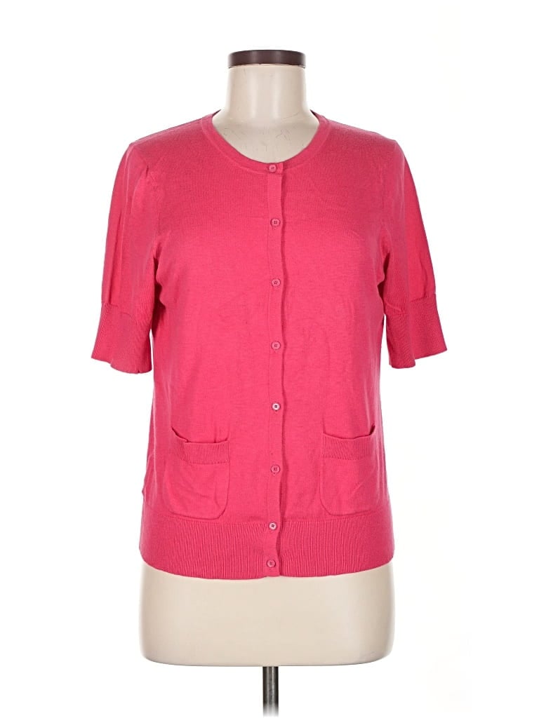 Pre-owned Ann Taylor Loft Cardigan Sweater In Pink