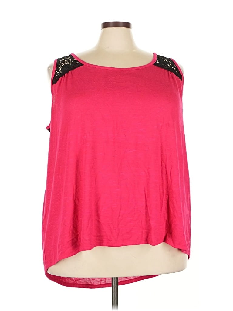 Pre-owned Torrid Sleeveless Top Pink Cold Shoulder Neckline Tops