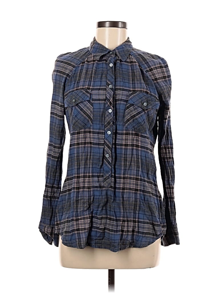 Pre-owned C&c California Long Sleeve Button Down Shirt In Blue