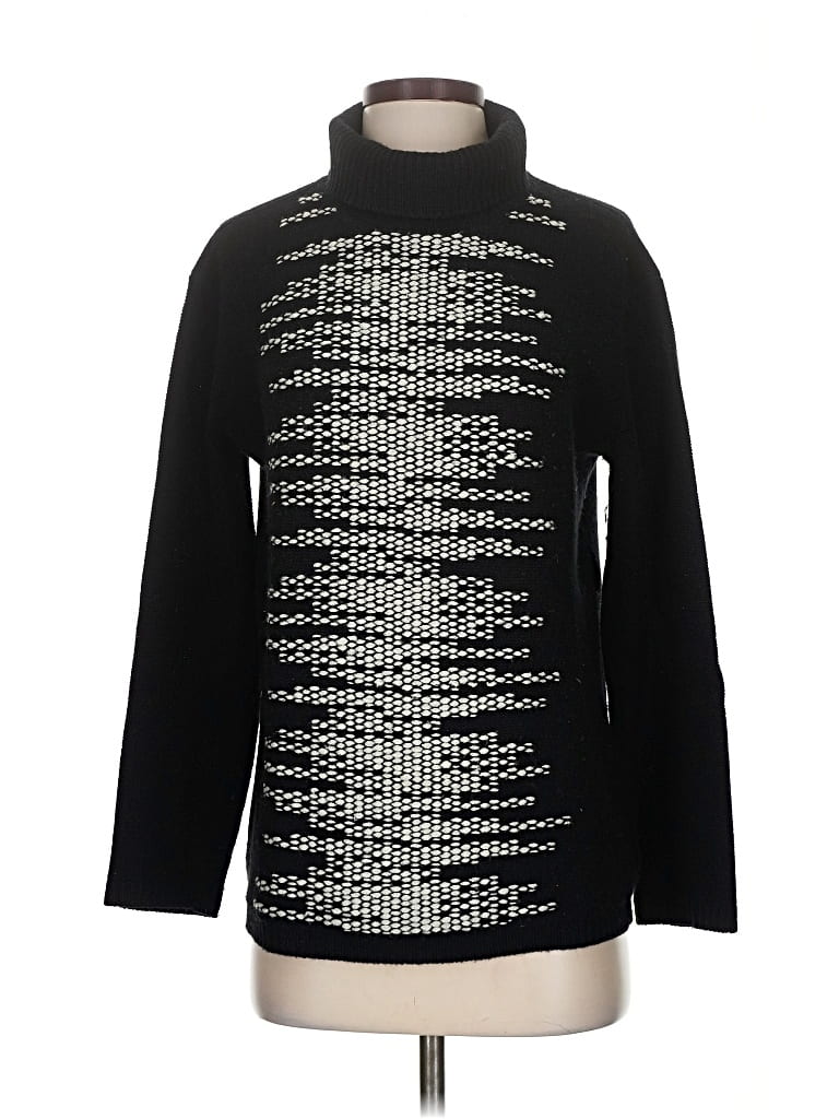 Pre-owned Magaschoni Cashmere Pullover Sweater In Black