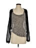 Sparkle & Fade 100% Polyester Silver 3/4 Sleeve Blouse Size XS - photo 1