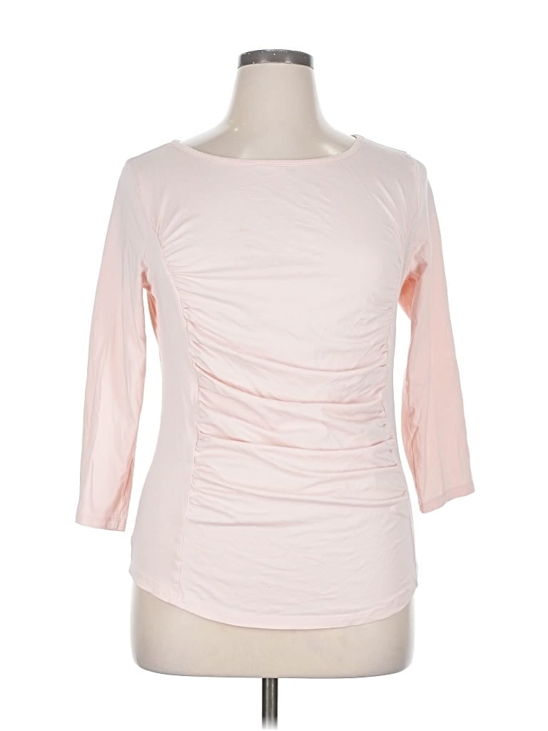 Pre-owned Sundance 3/4 Sleeve Top Pink Boatneck Tops