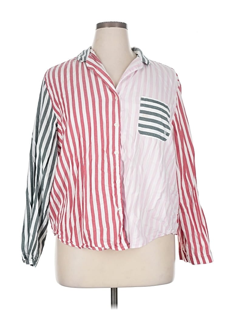 Pre-owned Victoria's Secret 3/4 Sleeve Button Down Shirt In Pink