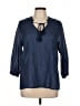Oliphant Blue 3/4 Sleeve Blouse Size L - photo 1