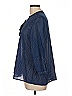 Oliphant Blue 3/4 Sleeve Blouse Size L - photo 5