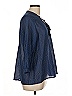 Oliphant Blue 3/4 Sleeve Blouse Size L - photo 4