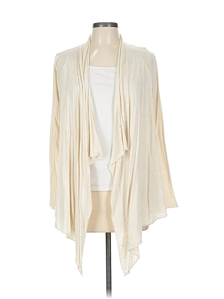 Pre-owned Ann Taylor Loft Cardigan Sweater In White