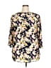Kaari Blue 100% Polyester Floral Yellow 3/4 Sleeve Blouse Size 2X - photo 2