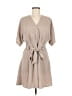 Sugar Lips 100% Polyester Solid Tan Casual Dress Size M - photo 1