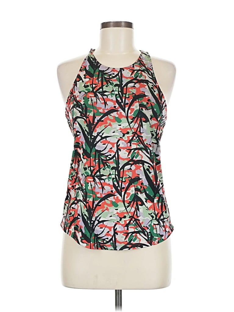 Pre-owned Under Armour Tank Top Green Halter Neckline Tops