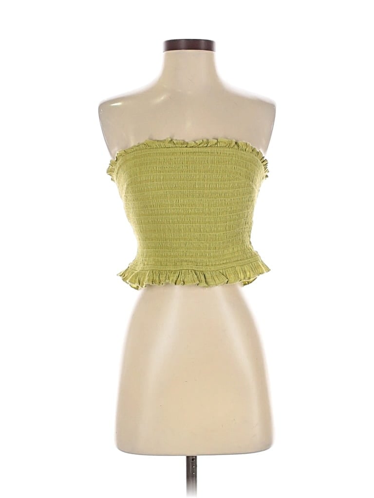 Pre-owned Urban Outfitters Tube Top Green Strapless Neckline Tops