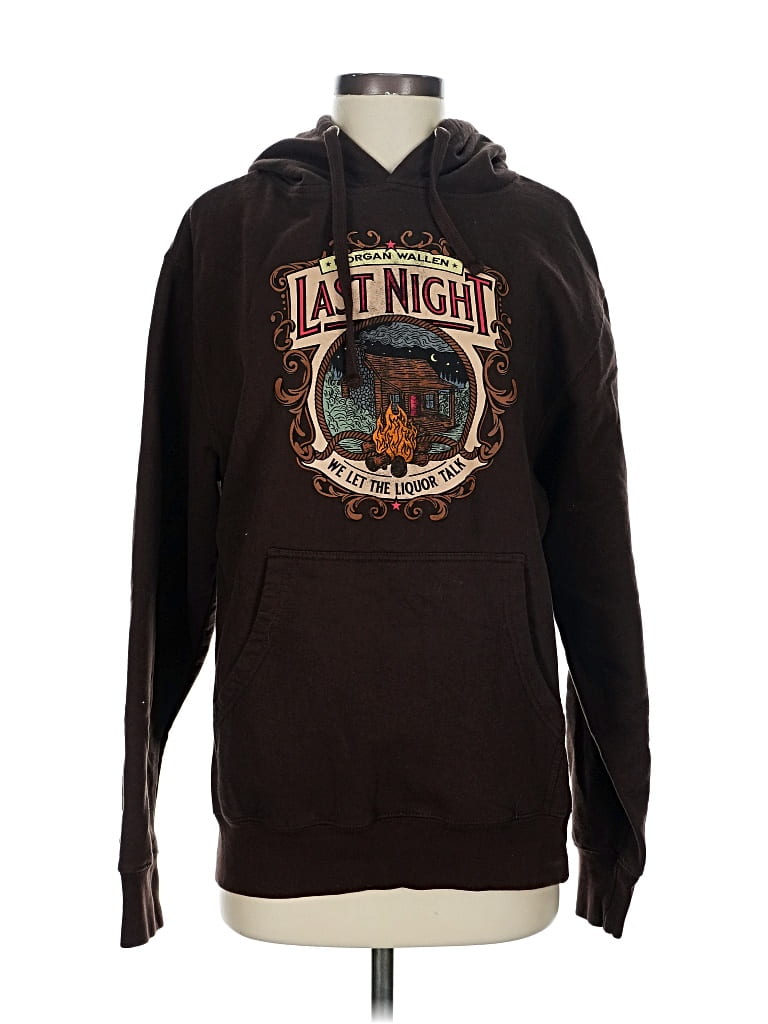 Pre-owned Assorted Brands Pullover Hoodie In Brown