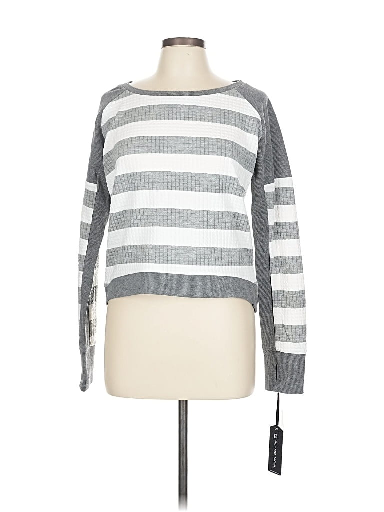 Blanc Noir Long Sleeve T-shirt In Gray