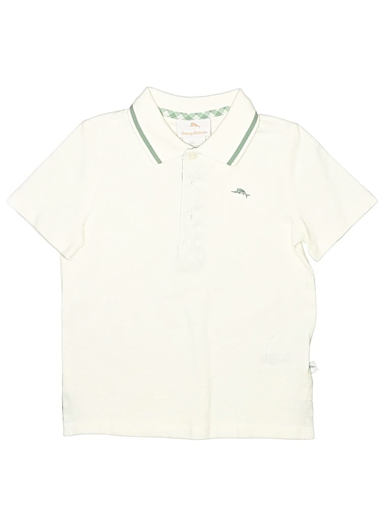 Pre-owned Tommy Bahama Kids' Short Sleeve Top Ivory Tops In White