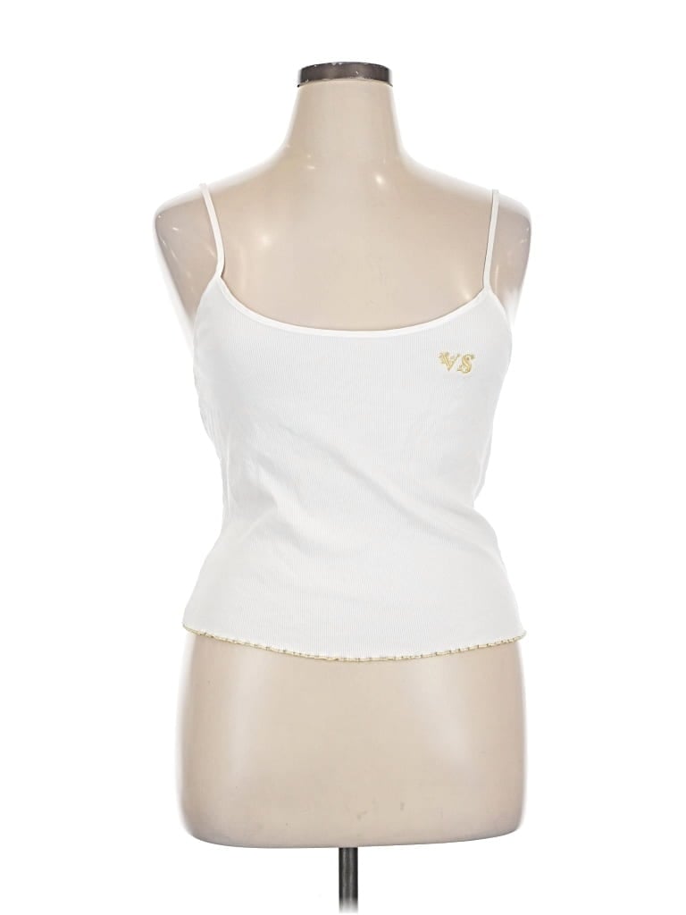 Pre-owned Victoria's Secret Tank Top Ivory Sweetheart Neckline Tops In White