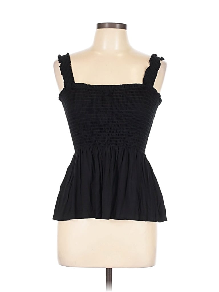 Pre-owned Pink Lily Sleeveless Top Black Sweetheart Neckline Tops