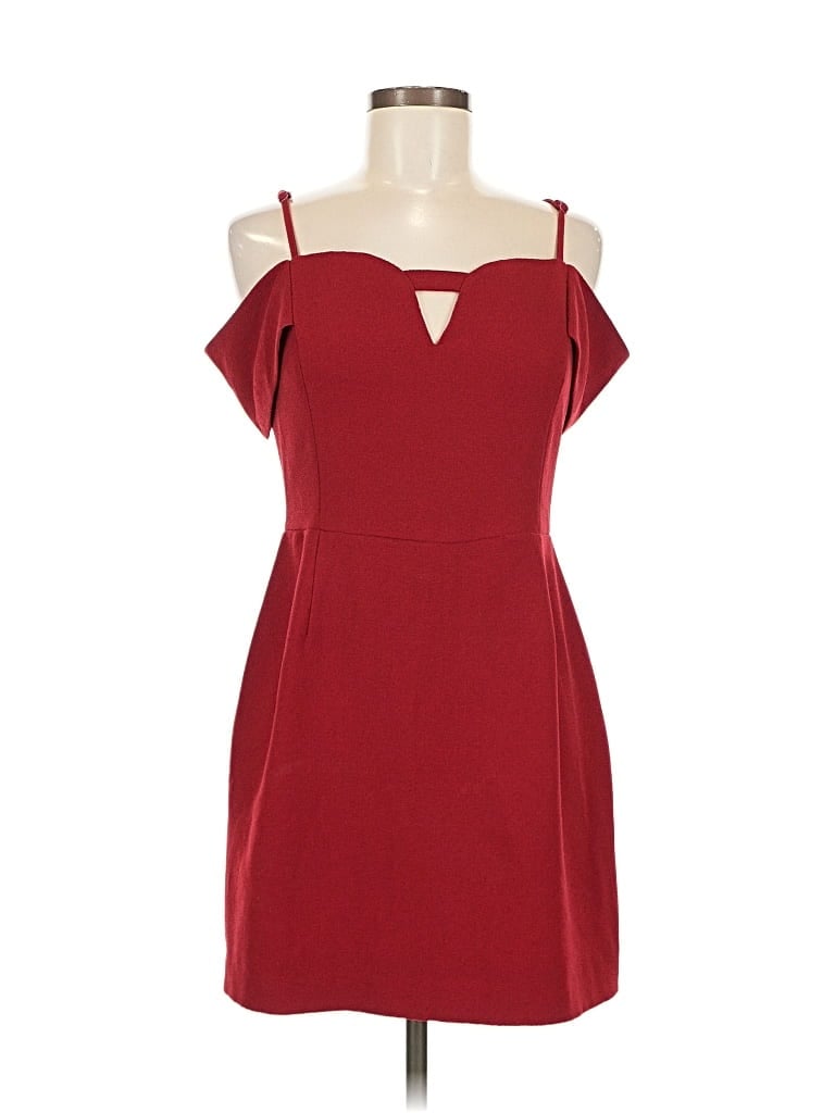 Pre-owned Storee Casual Dress In Burgundy